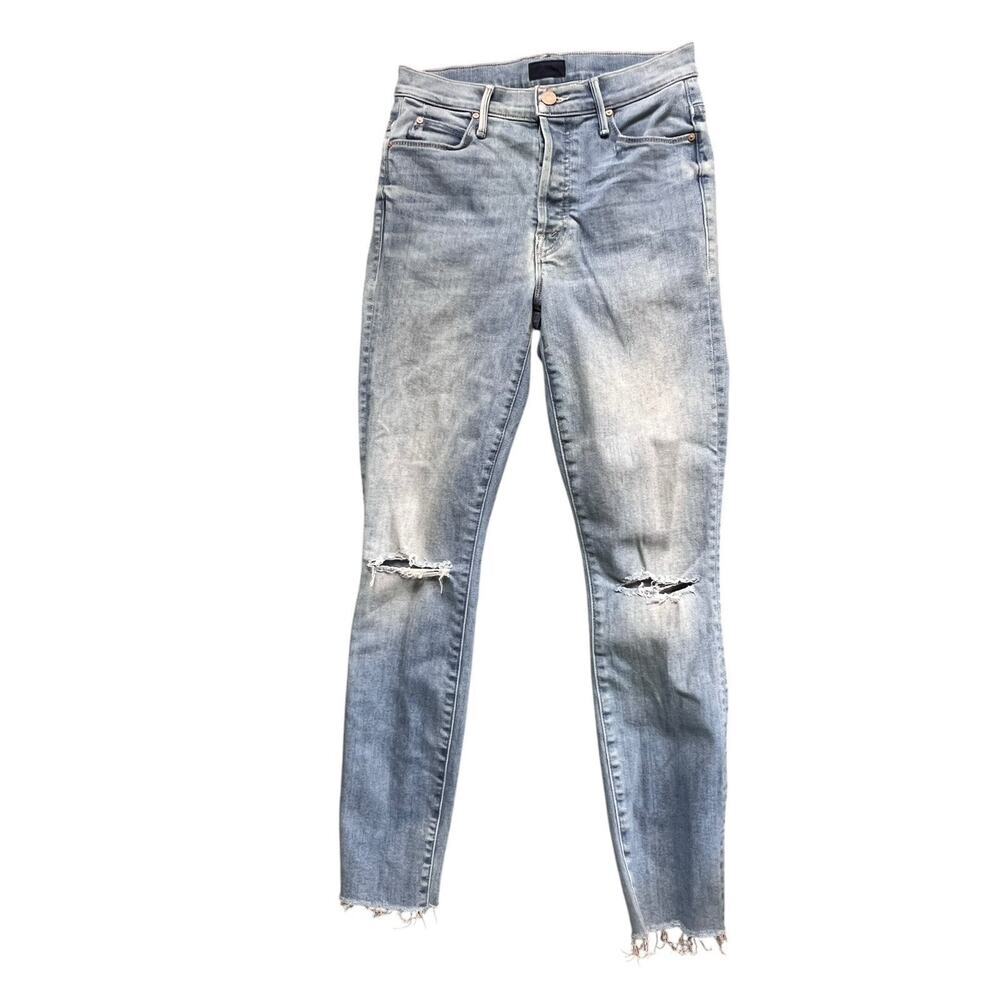 MOTHER Light Blue Ankle & Cropped Jeans